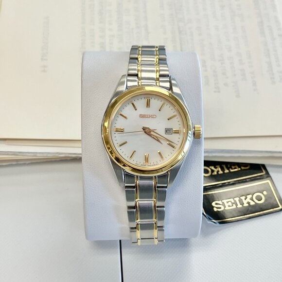 Seiko Women's Two Tone Stainless Watch With Date - Picture 1 of 7